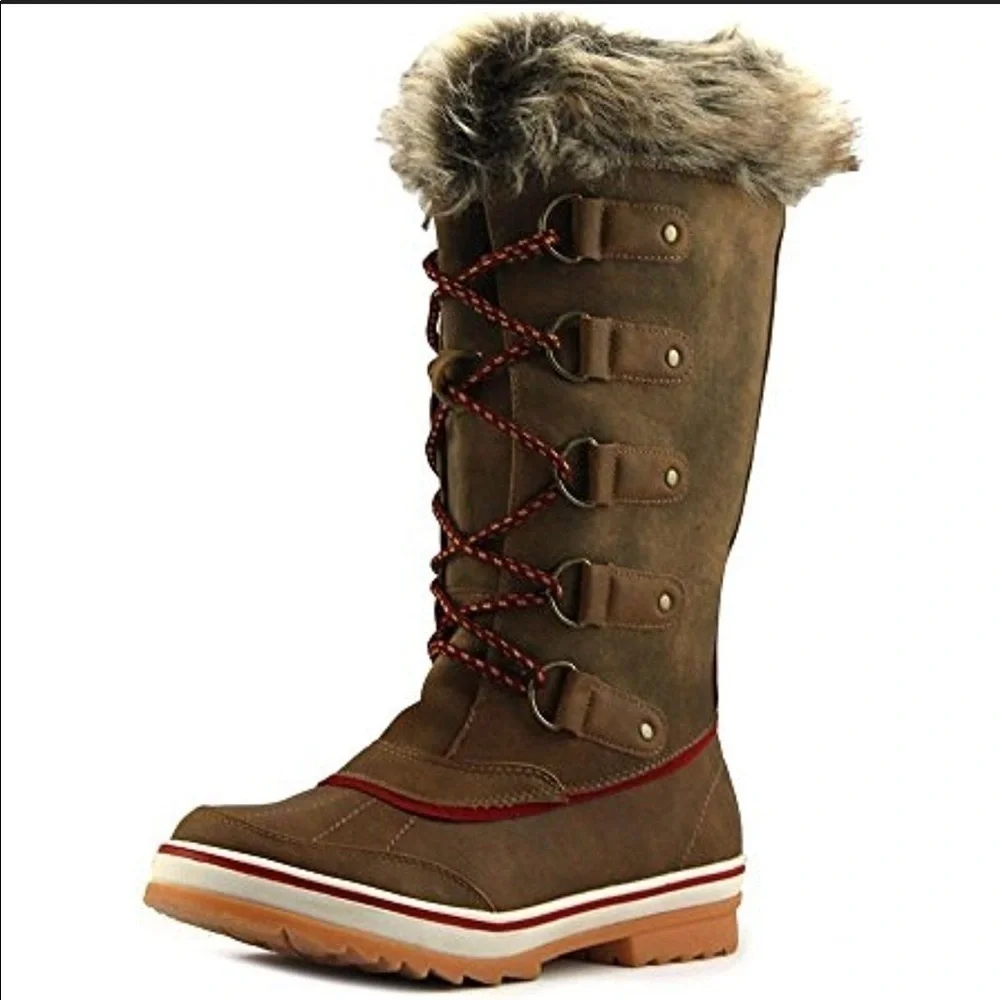 New@titude tan red 10M frosty synthetic upper